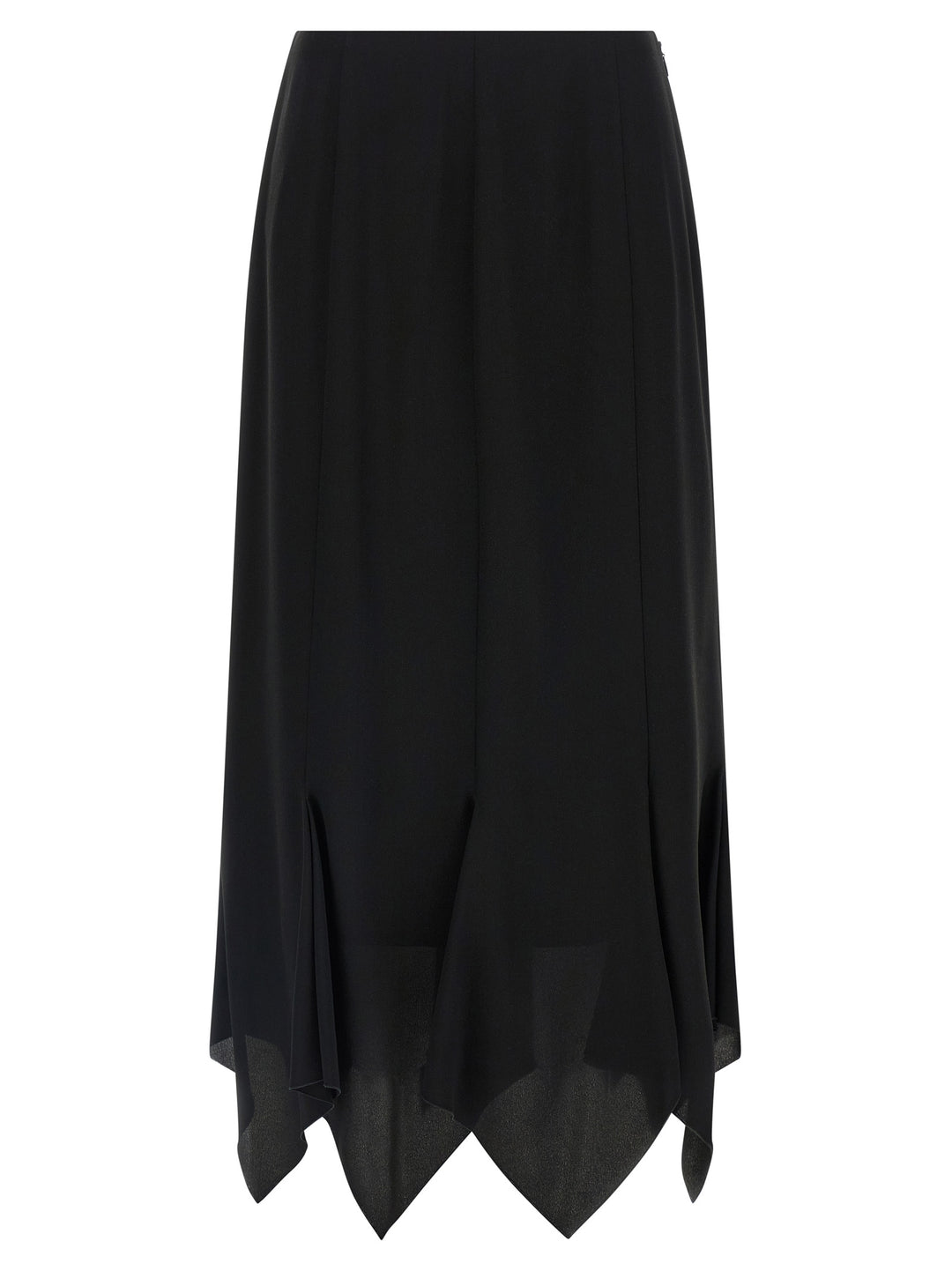 Valentino Garavani Black Silk Midi Skirt
