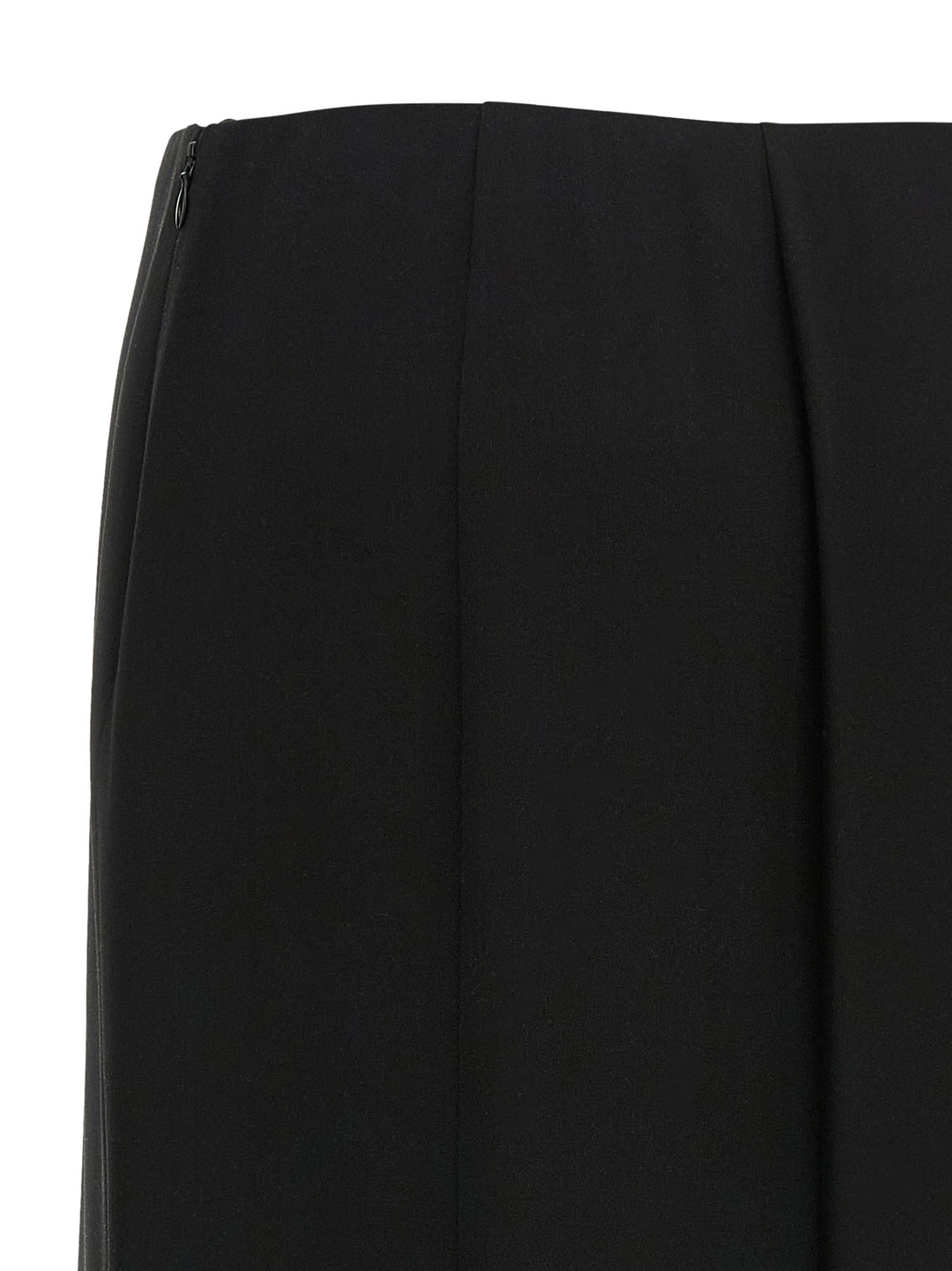 Valentino Garavani Black Silk Midi Skirt
