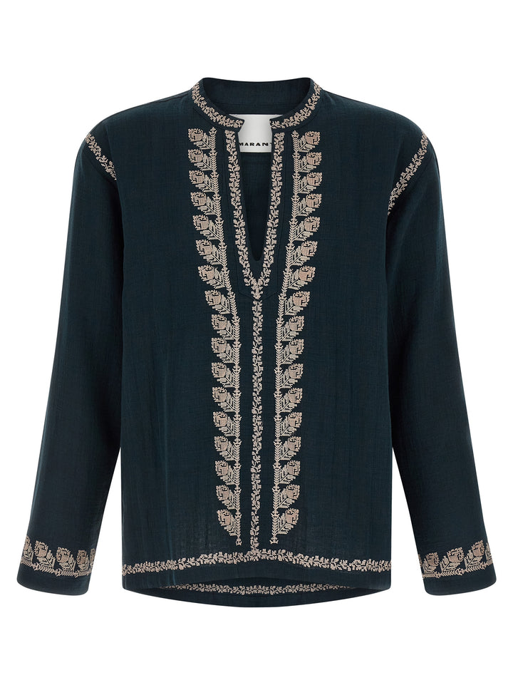 Isabel Marant Blue Cotton Blouse