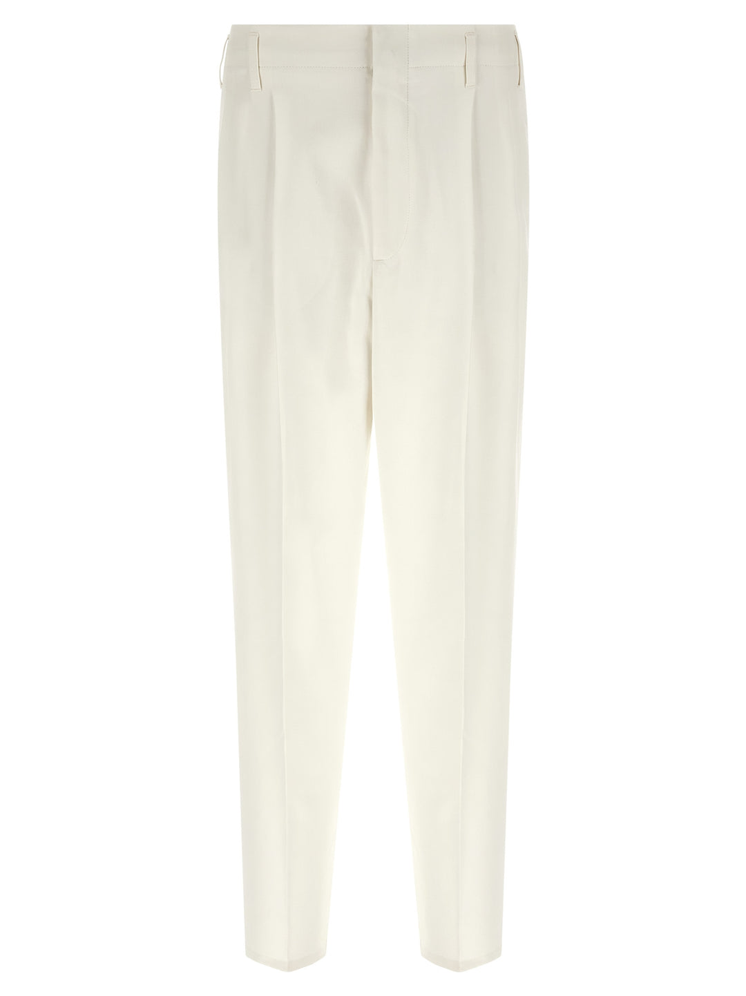 Brunello Cucinelli White Cotton Casual Pants