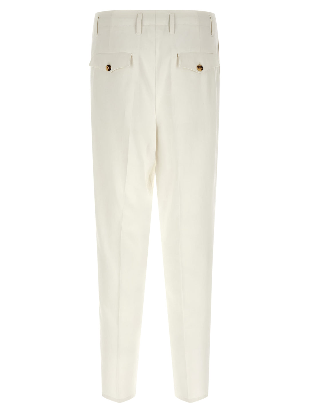 Brunello Cucinelli White Cotton Casual Pants