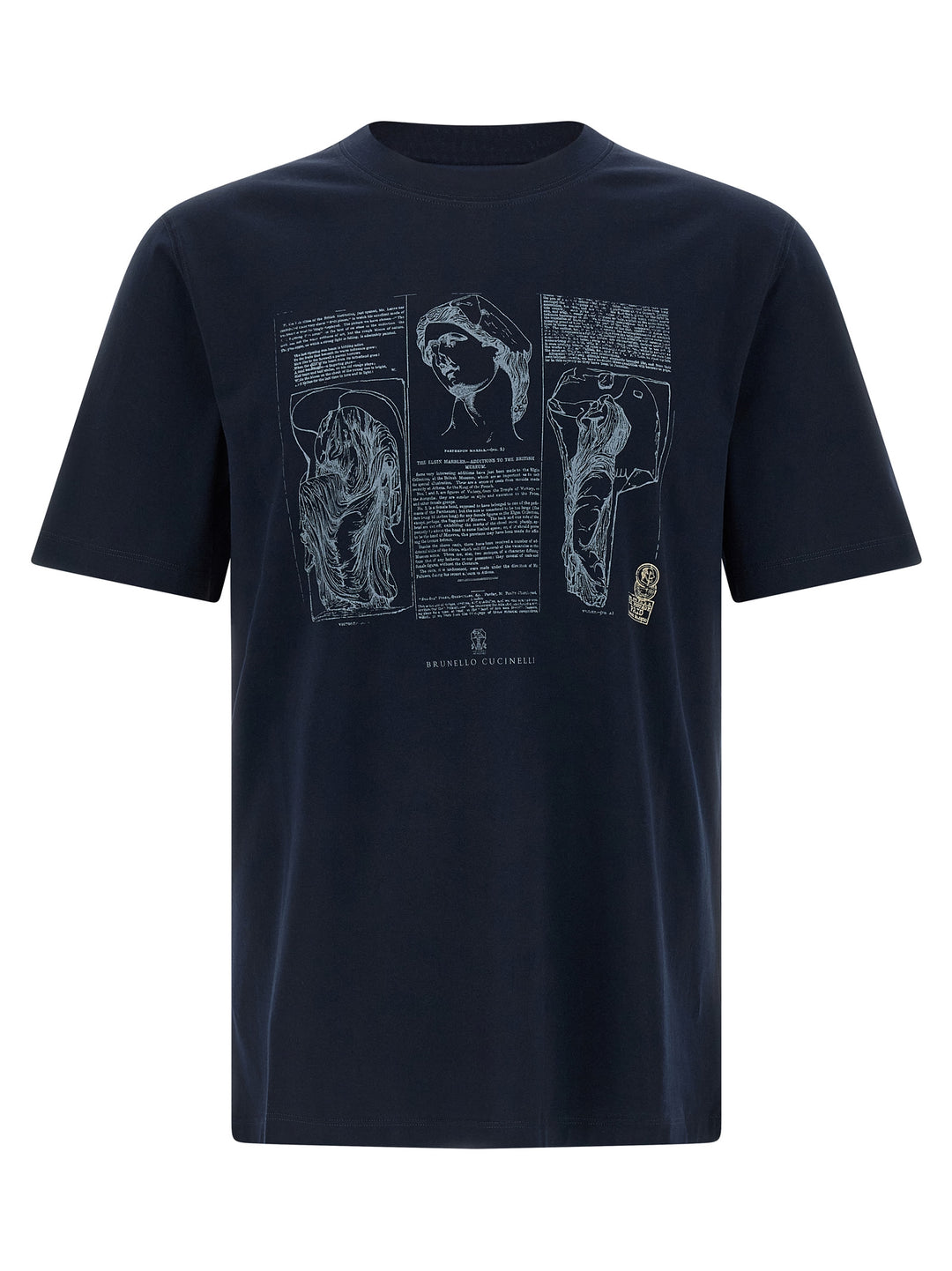 Brunello Cucinelli Blue Cotton T-Shirt