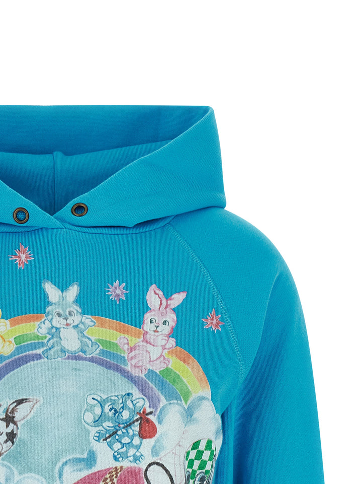 Kenzo Blue Cotton Hoodie