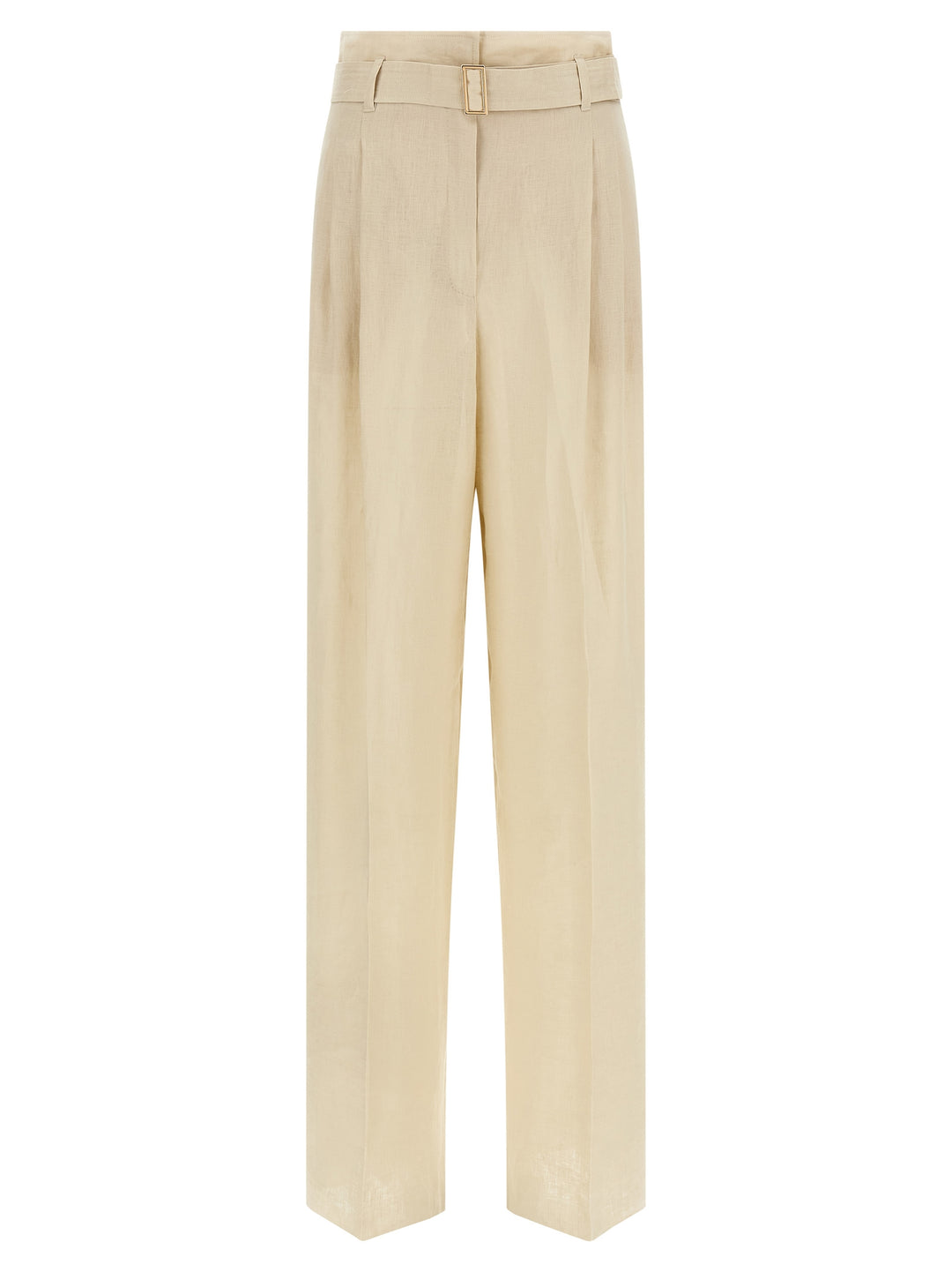 Max Mara Beige Linen Casual Pants