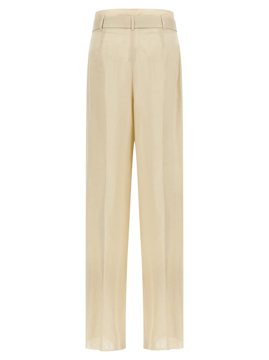 Max Mara Beige Linen Casual Pants