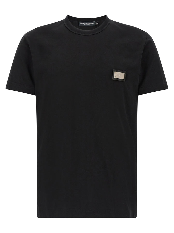 Dolce &amp; Gabbana Black Cotton T-Shirt