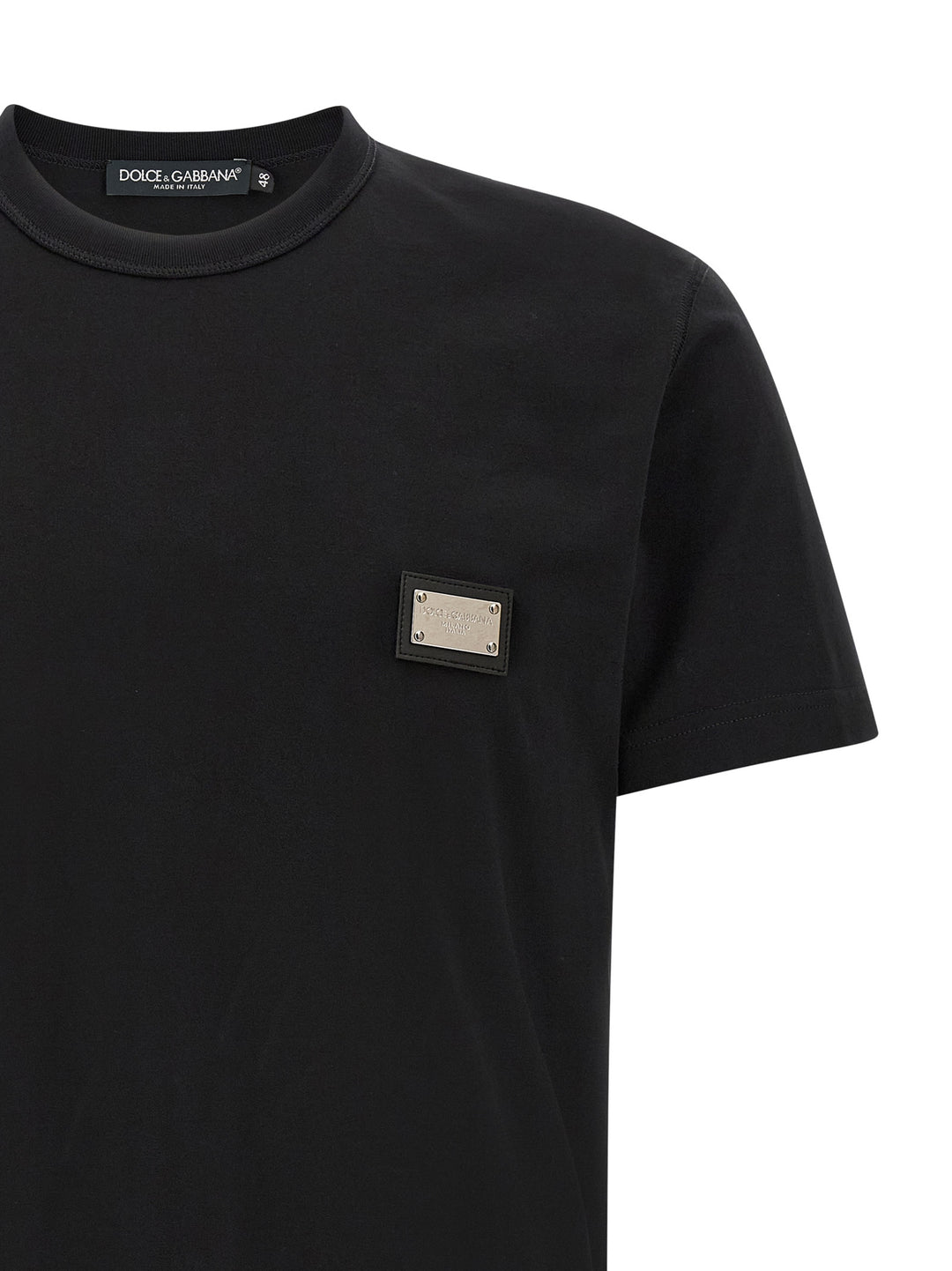 Dolce &amp; Gabbana Black Cotton T-Shirt