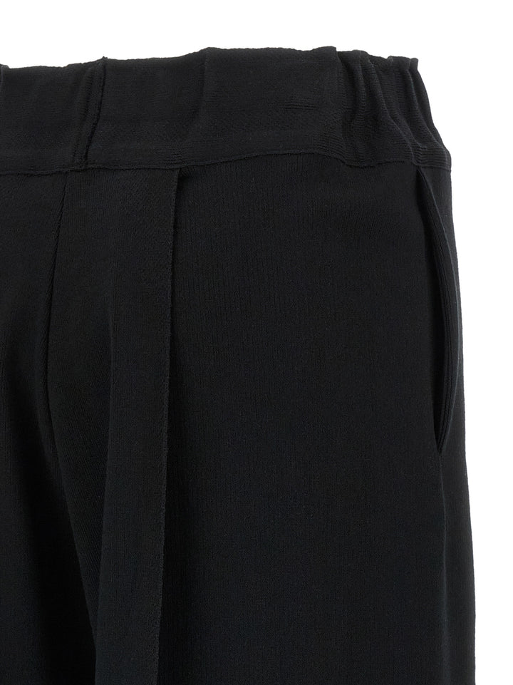Issey Miyake Black Cotton Casual Pants