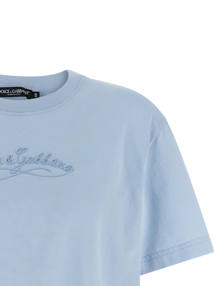 Dolce &amp; Gabbana Blue Cotton T-Shirt