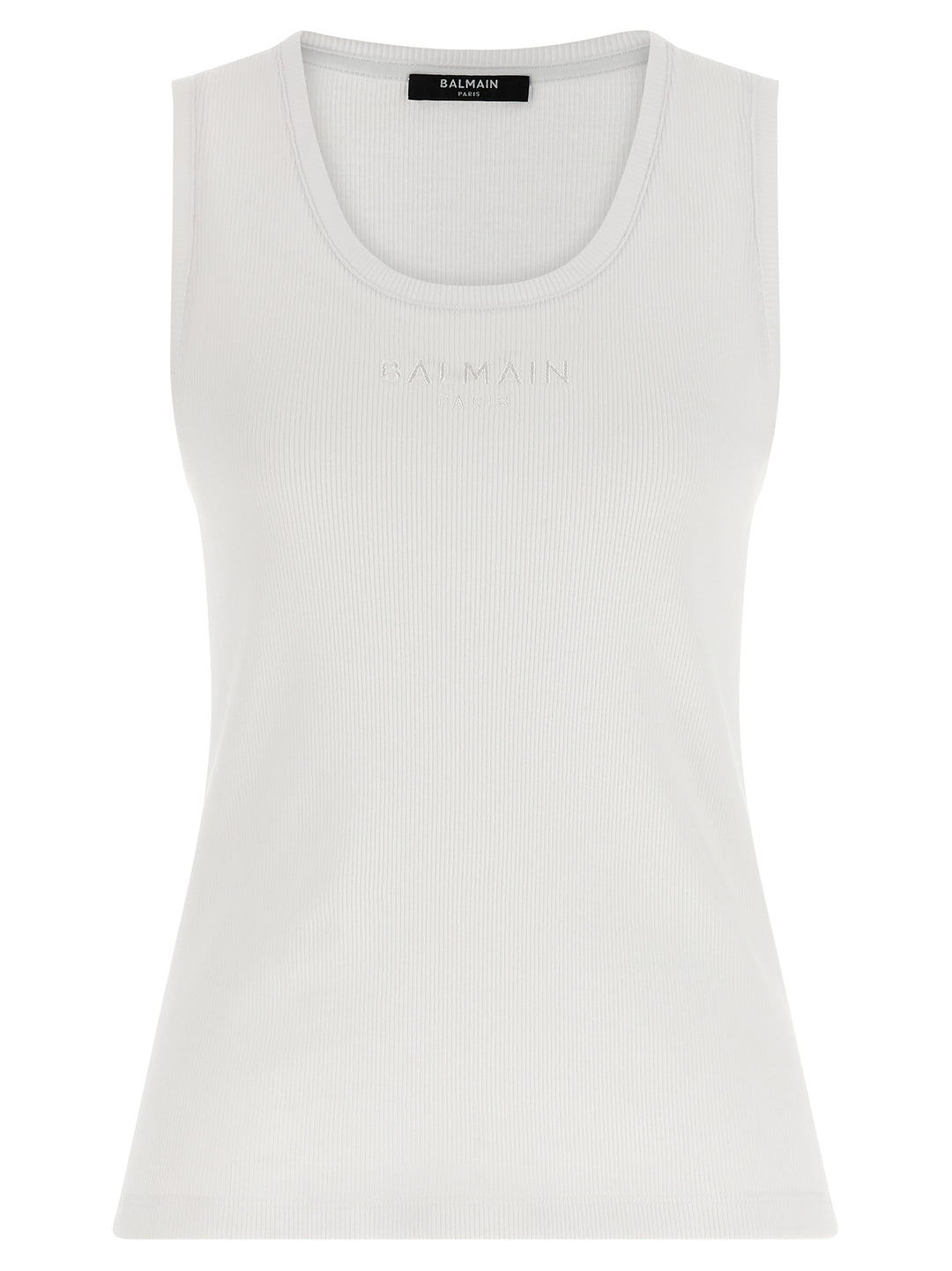 Balmain White Cotton Tank Tops