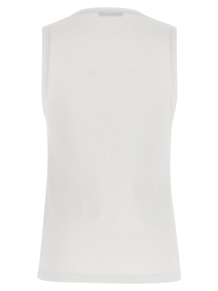 Balmain White Cotton Tank Tops