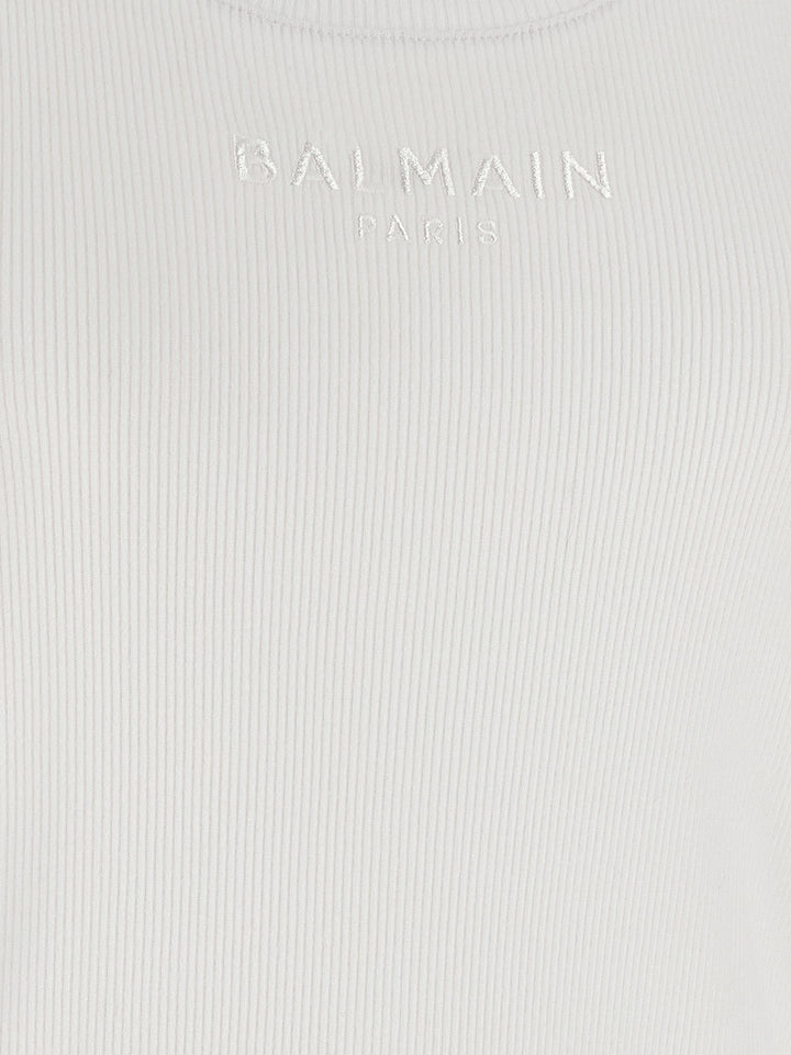 Balmain White Cotton Tank Tops