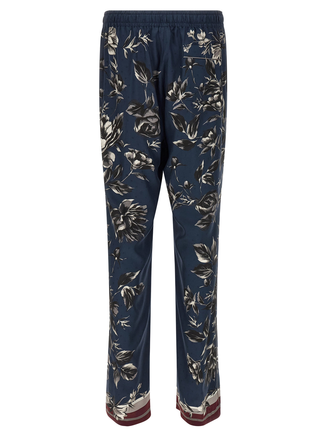 Dolce &amp; Gabbana Blue Silk Casual Pants