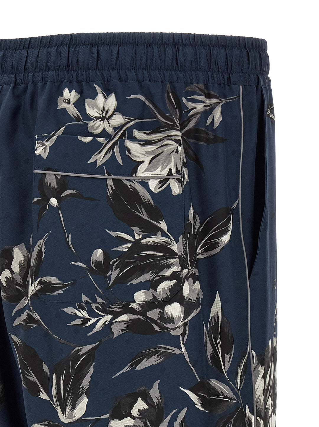 Dolce &amp; Gabbana Blue Silk Casual Pants