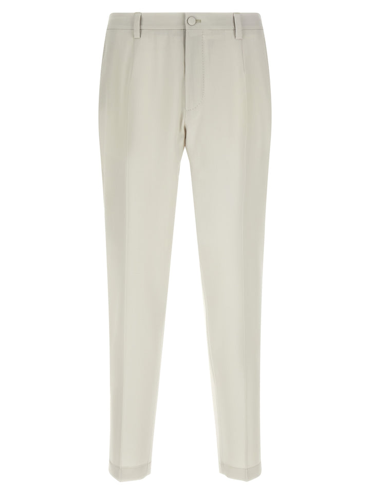 Dolce &amp; Gabbana Beige Virgin Wool Dress Pants