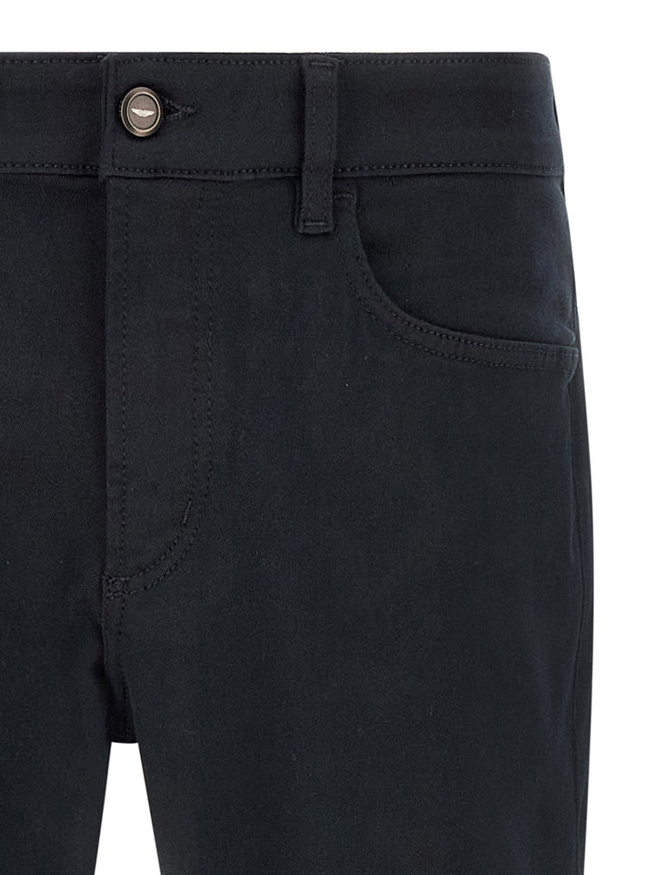 Hugo Boss Blue Polyester Straight-Leg Jeans