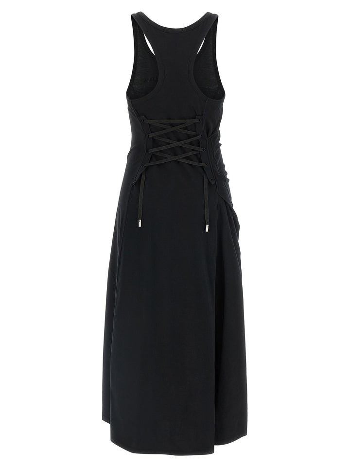 Alexander McQueen Black Cotton Long Dress
