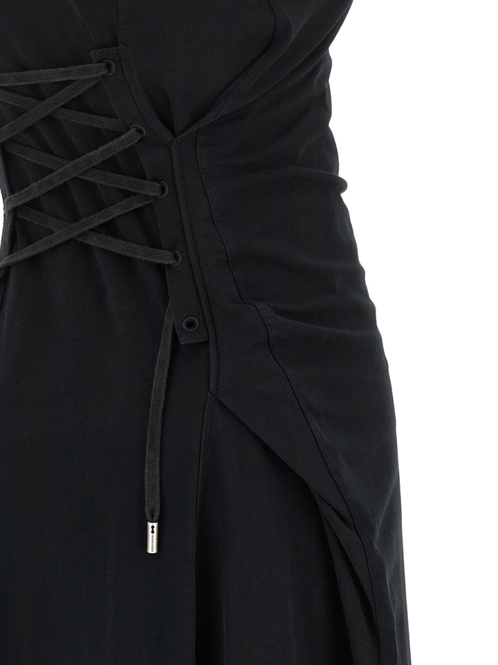 Alexander McQueen Black Cotton Long Dress