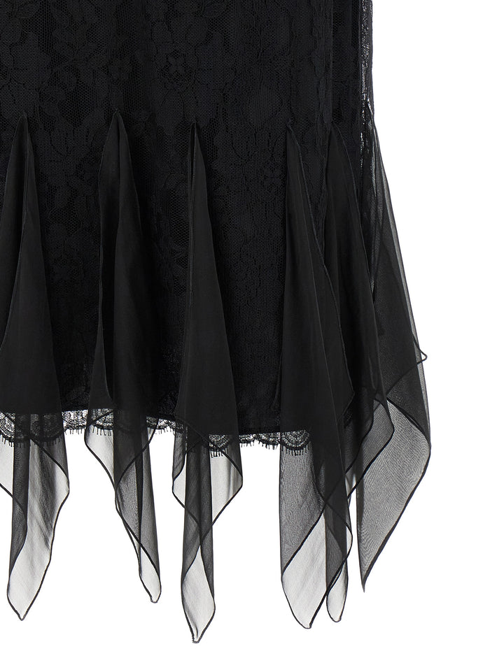 Valentino Garavani Black Cotton Midi Skirt