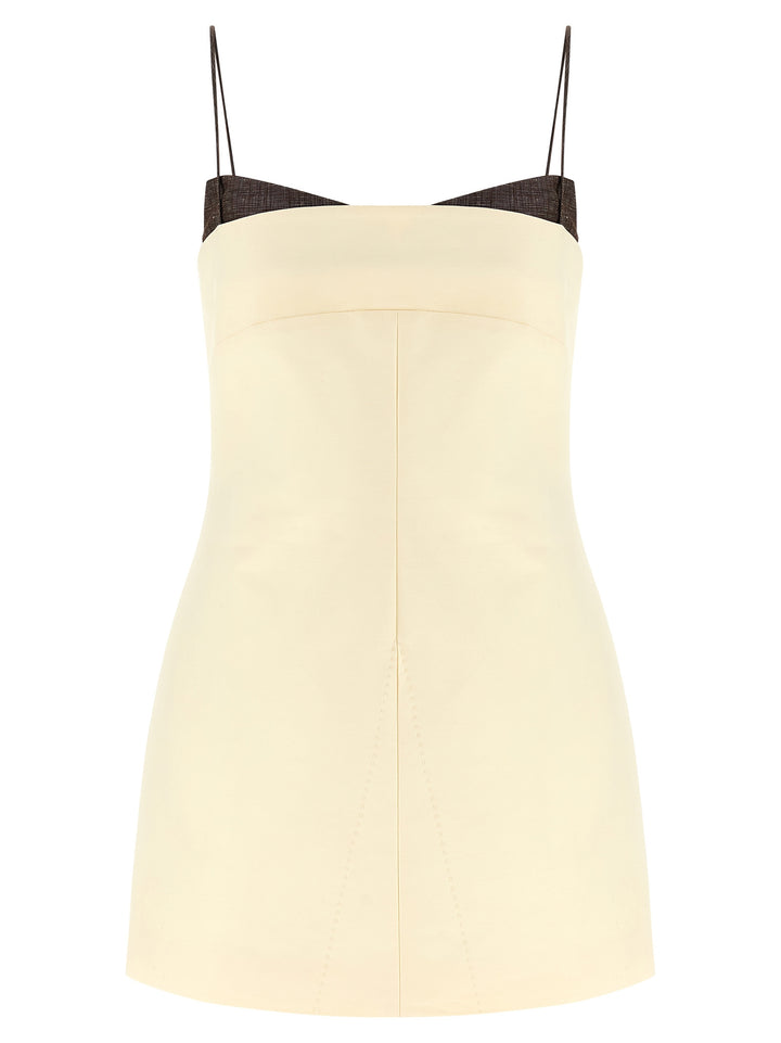 Entire Studios Beige Cotton Short Dress