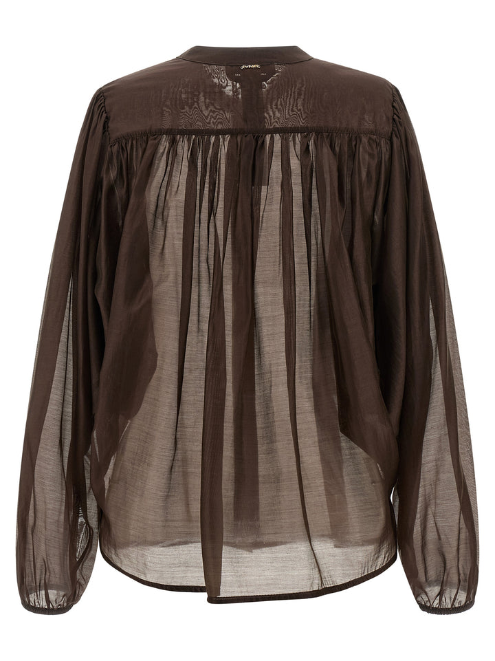 Twinset Brown Lycra Blouse