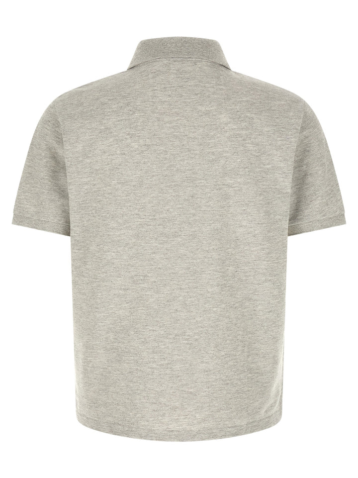 Saint Laurent Gray Cotton Polo Shirt