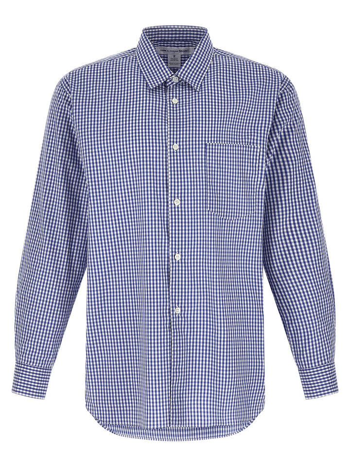 Comme Des Garçons Blue Cotton Blouse