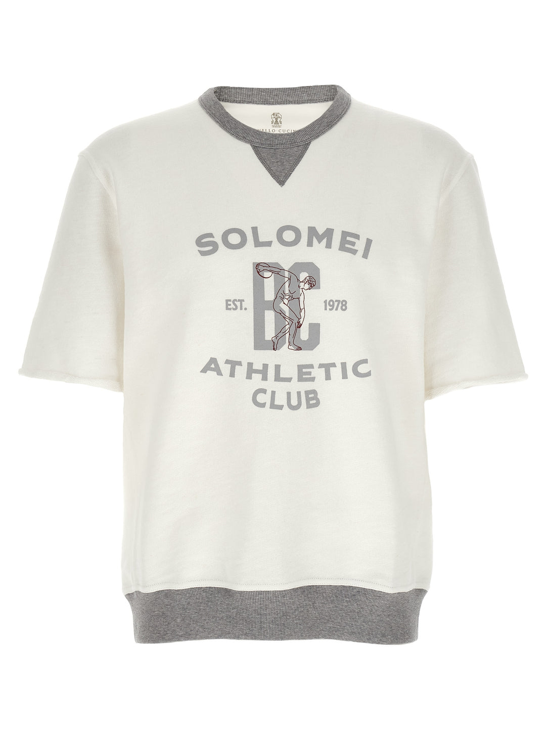 Brunello Cucinelli White Cotton Sweatshirt