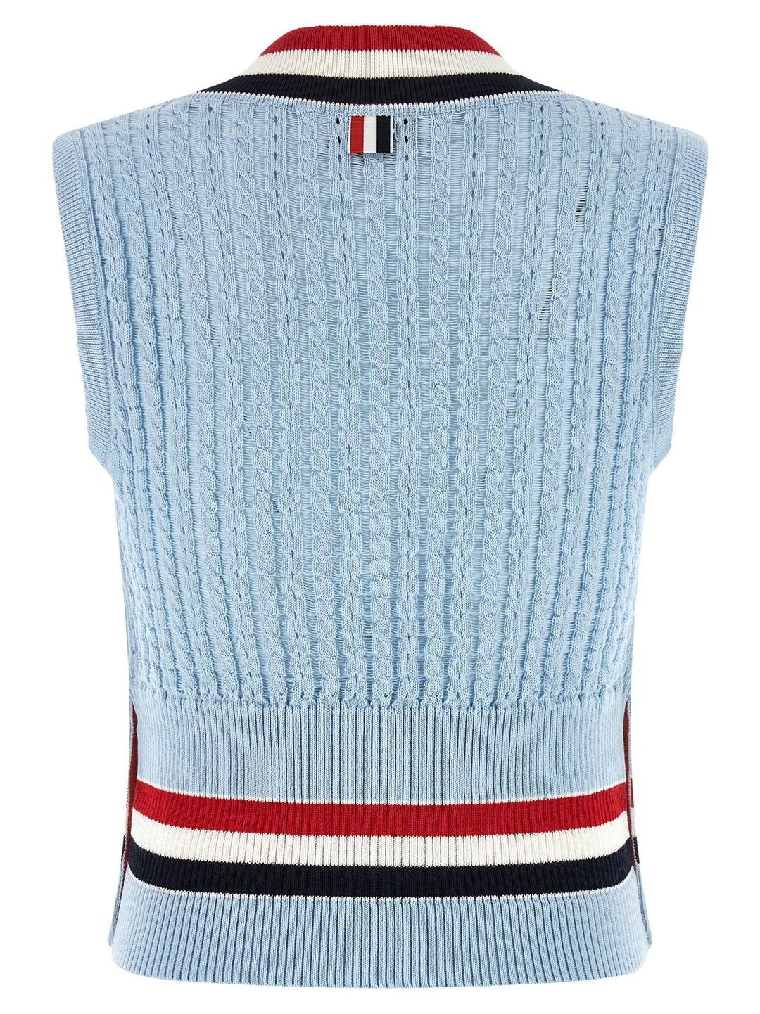 Thom Browne Blue Cotton Sleeveless Jacket