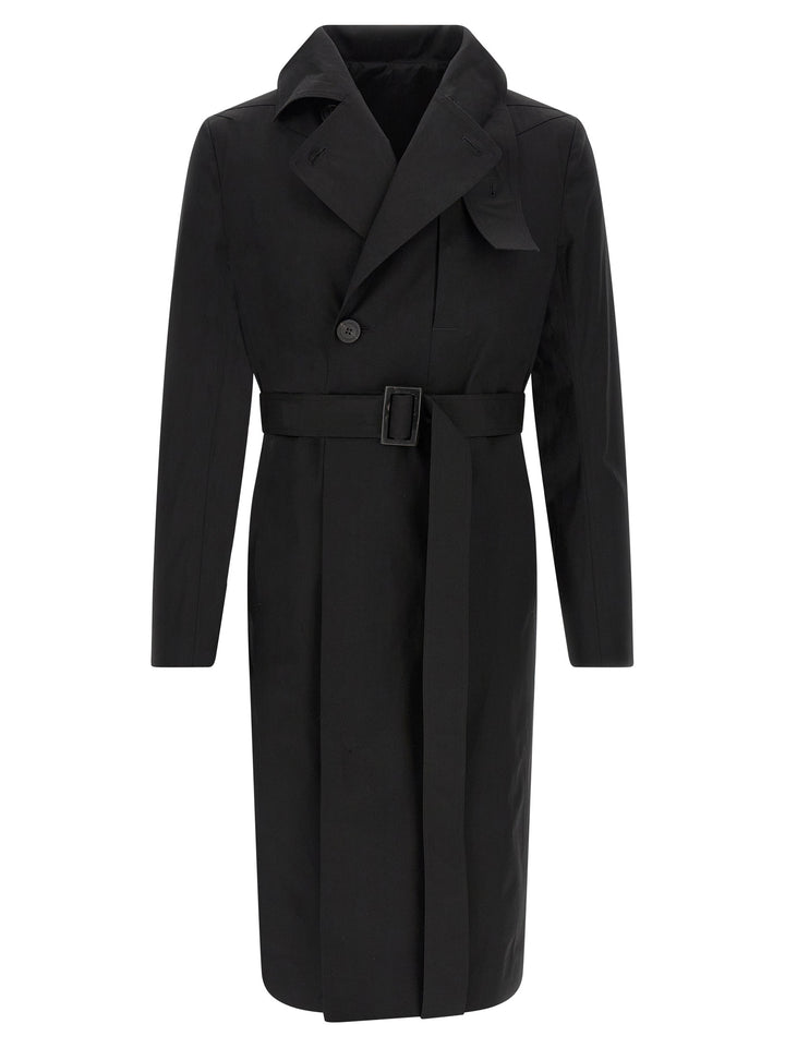 Rick Owens Black Cotton Coat
