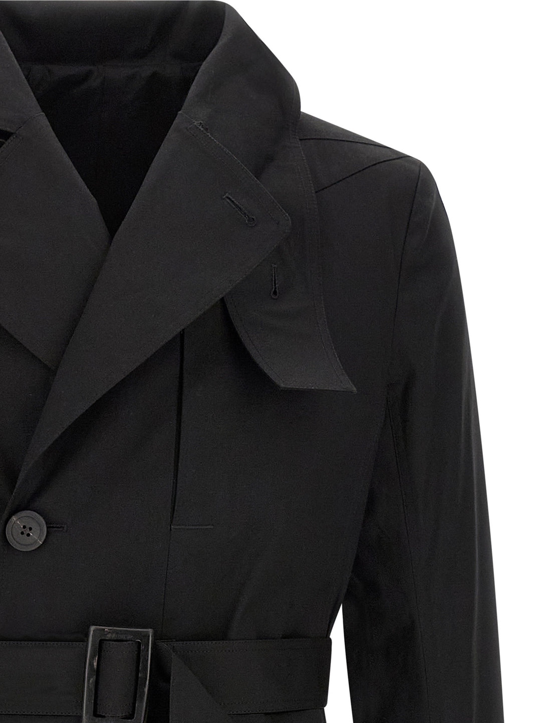 Rick Owens Black Cotton Coat