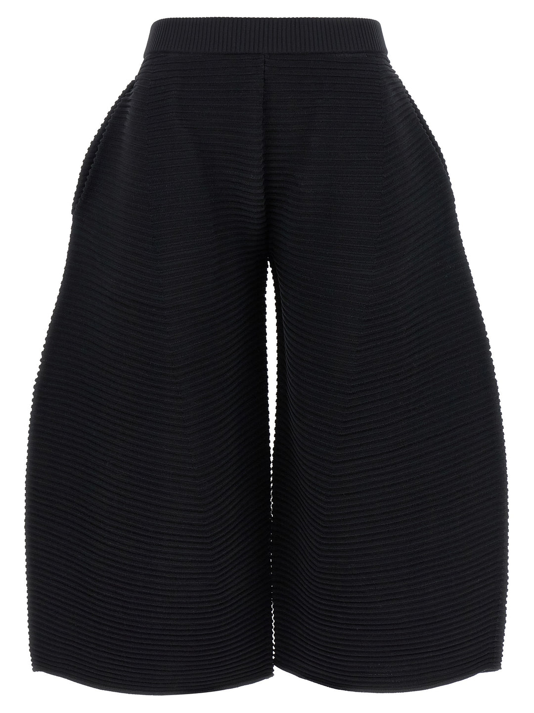 Issey Miyake Black Polyester Cropped Pants