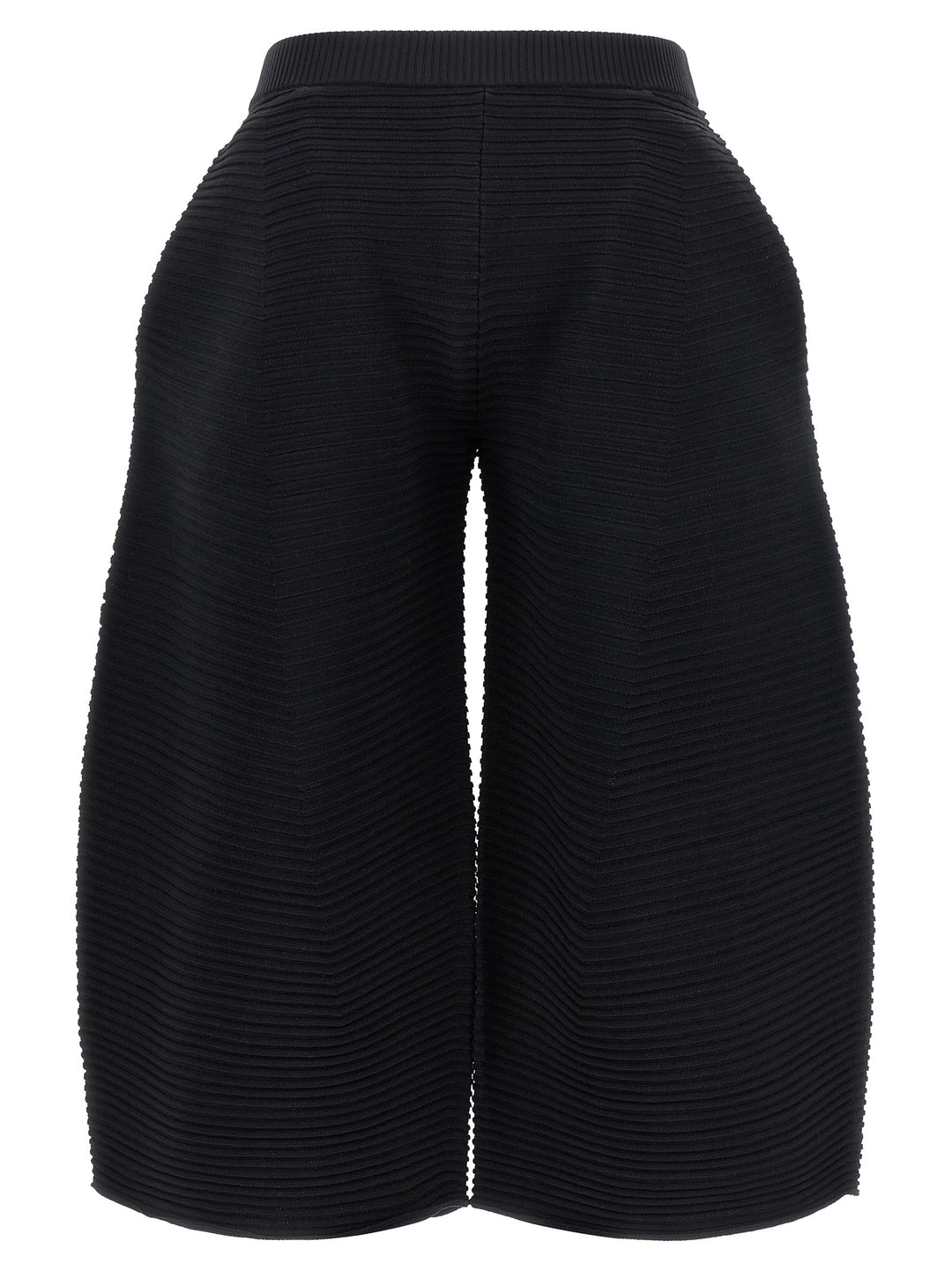 Issey Miyake Black Polyester Cropped Pants