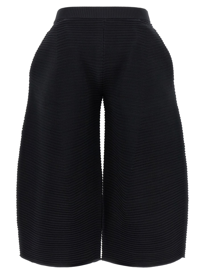 Issey Miyake Black Polyester Cropped Pants
