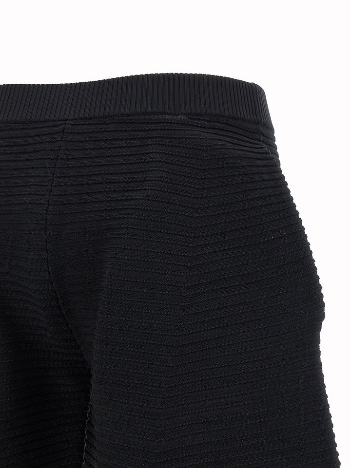 Issey Miyake Black Polyester Cropped Pants