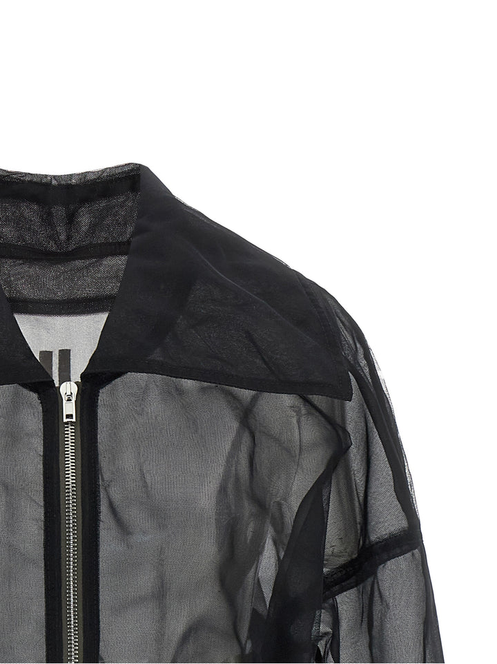 Rick Owens Black Nylon Bomber