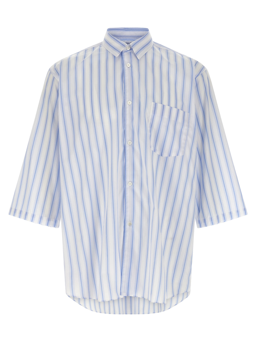 Comme Des Garçons Blue Cotton Blouse