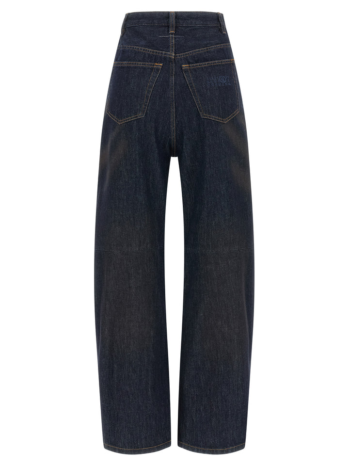 MM6 Maison Margiela Blue Cotton High-Waisted Jean