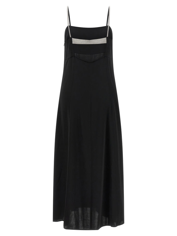 Peserico Black Viscose Long Dress