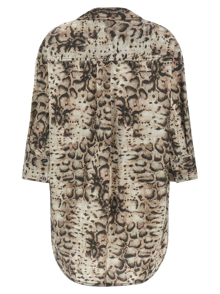 PINKO Gray Cotton Short Dress
