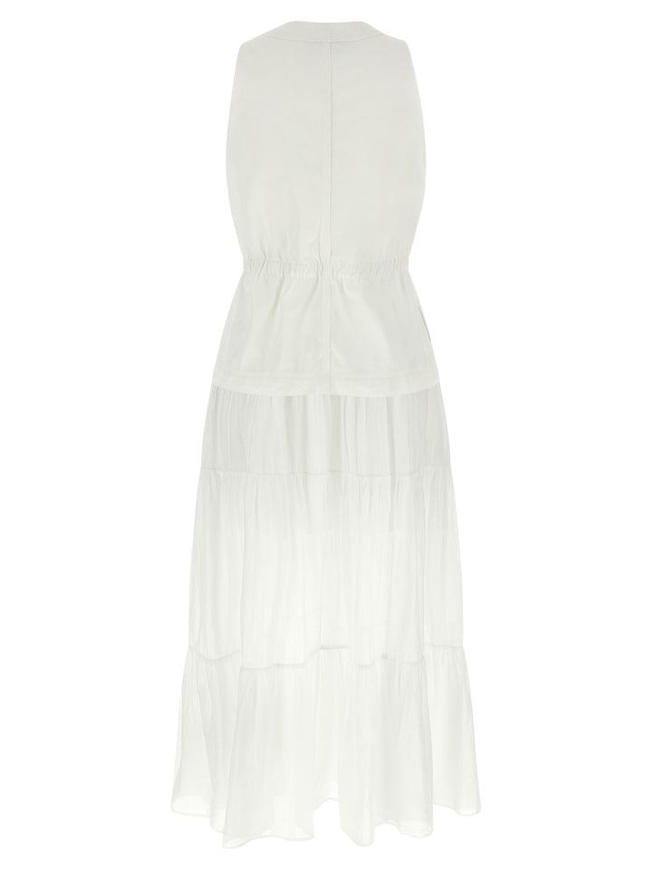 PINKO White Cotton Long Dress