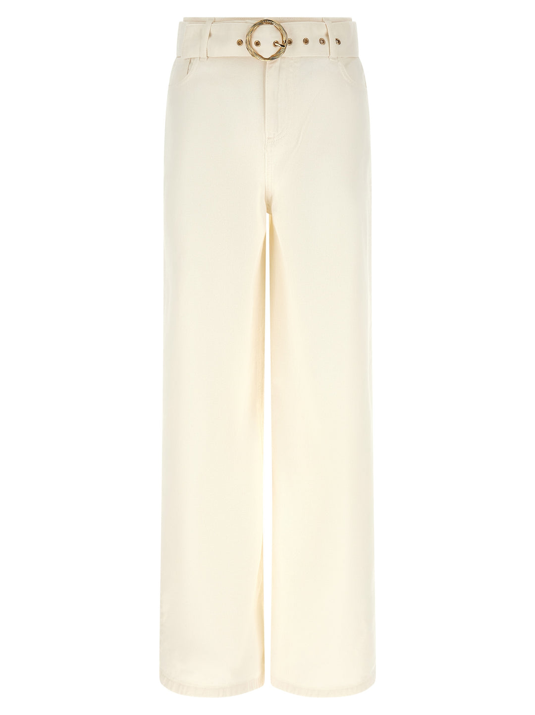 Twinset White Cotton Flared Jeans
