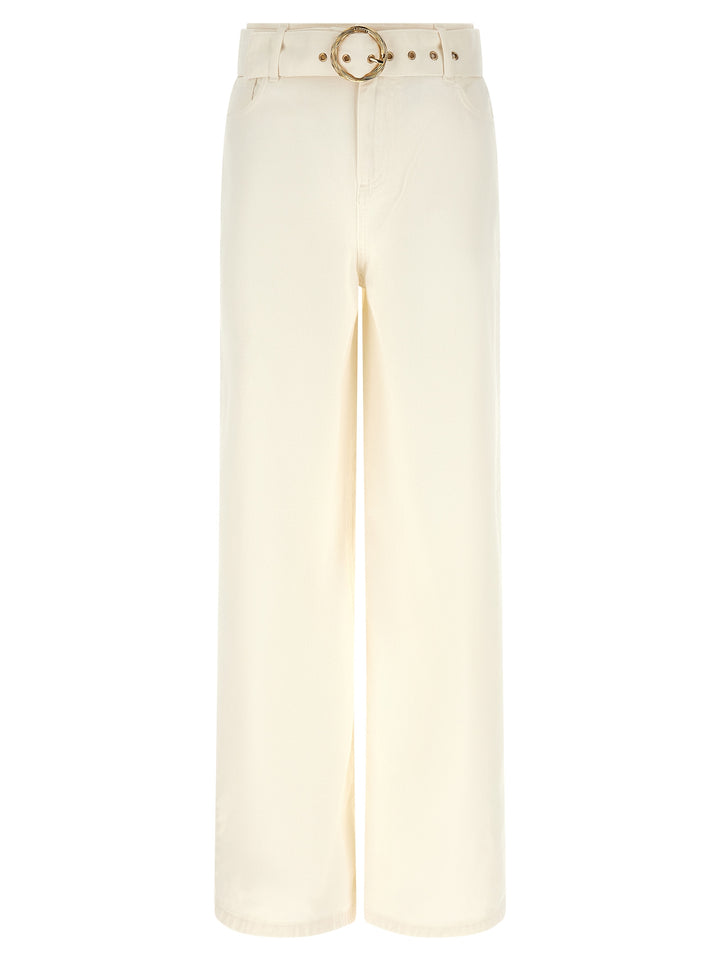 Twinset White Cotton Flared Jeans