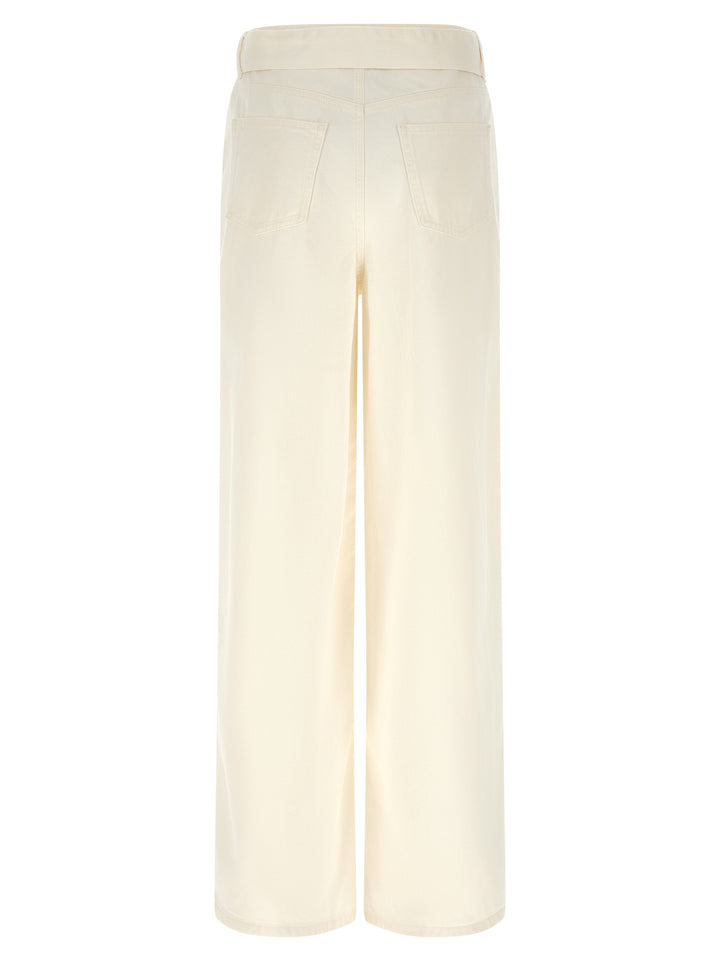 Twinset White Cotton Flared Jeans