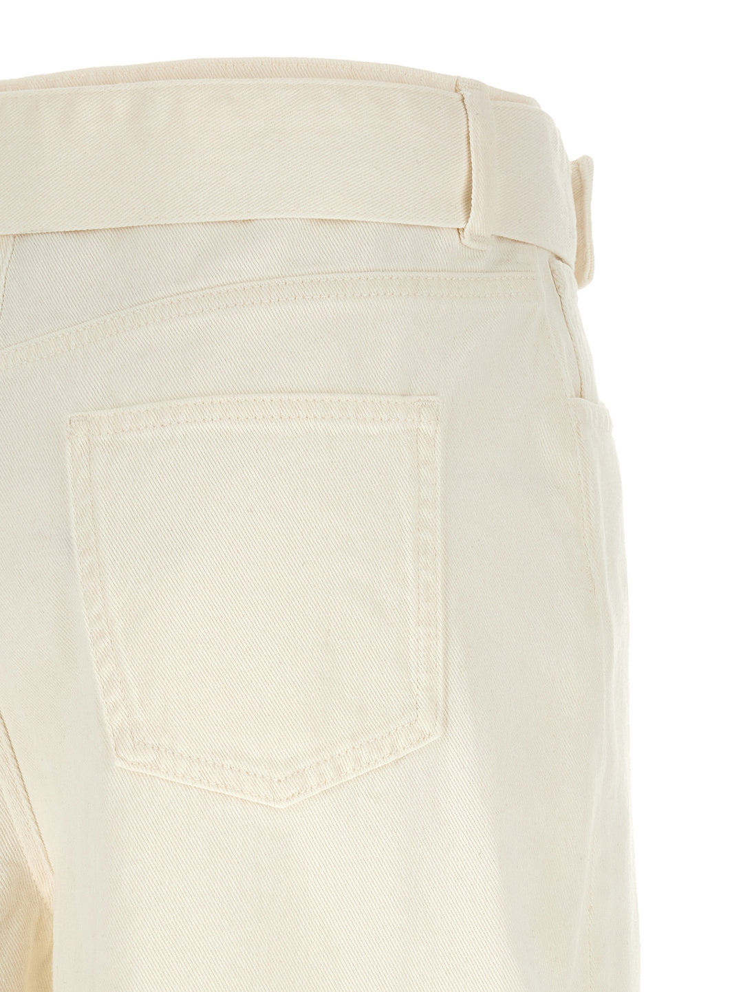 Twinset White Cotton Flared Jeans