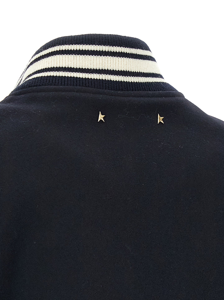 Golden Goose Blue Virgin Wool Bomber