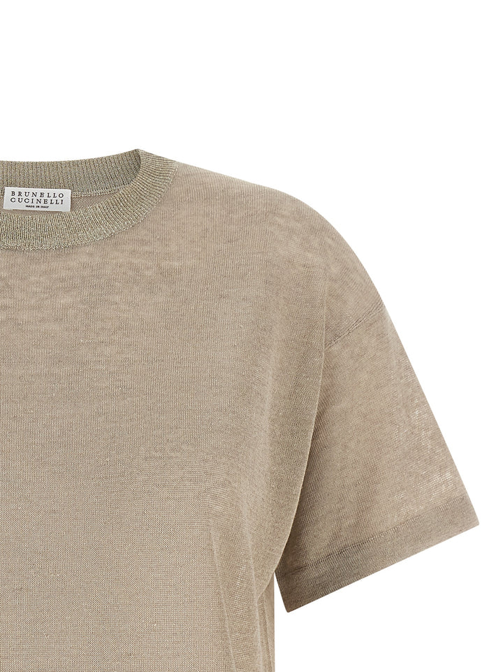 Brunello Cucinelli Beige Linen Cardigan