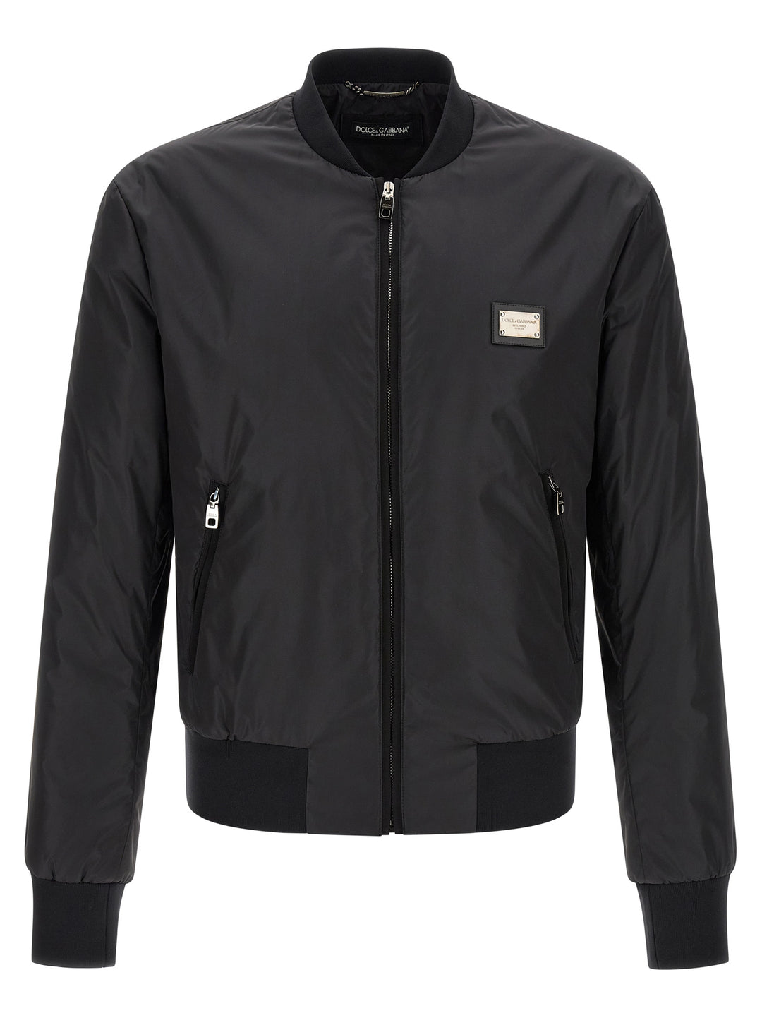 Dolce &amp; Gabbana Black Polyamide Bomber