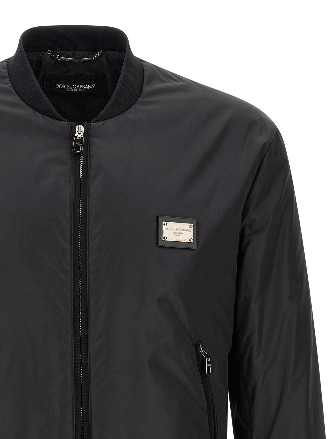Dolce &amp; Gabbana Black Polyamide Bomber