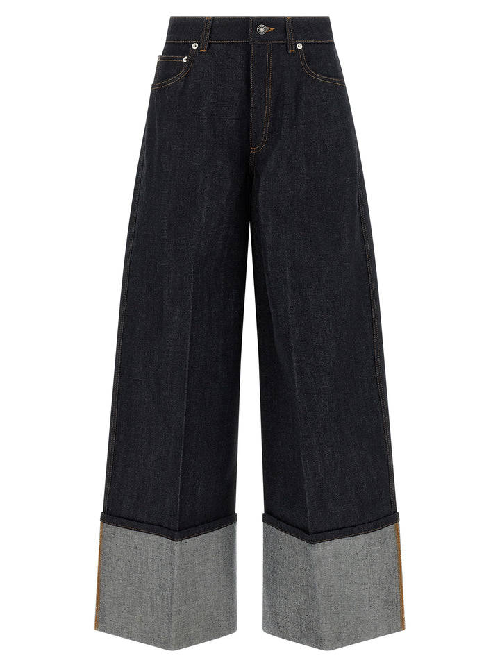 Givenchy Blue Cotton Flared Jeans